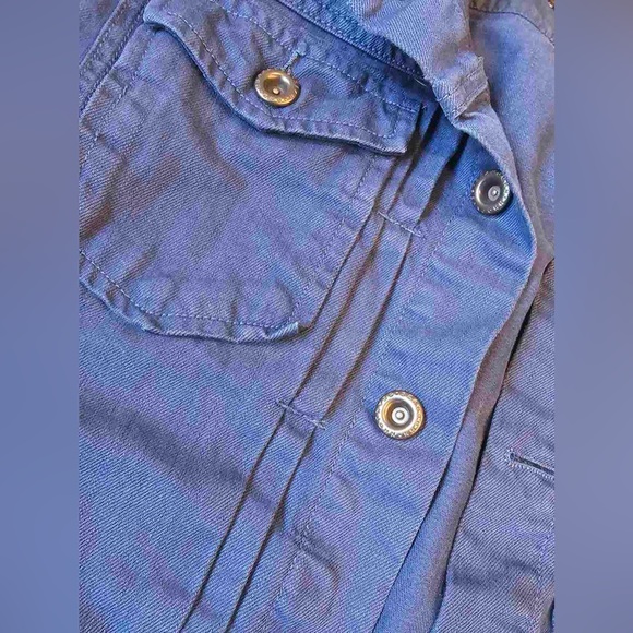 SEAN JOHN Jean Jacket Two Tone Blue Black and Black denim jacket Size Small - Picture 8 of 8